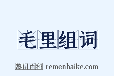 毛里组词是什么意思的图片